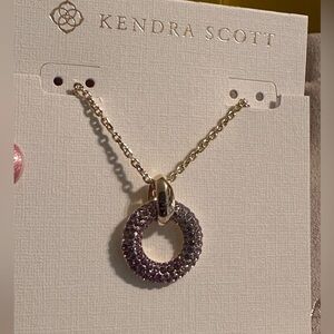 Kendra Scott Purple Pendant Necklace, gold